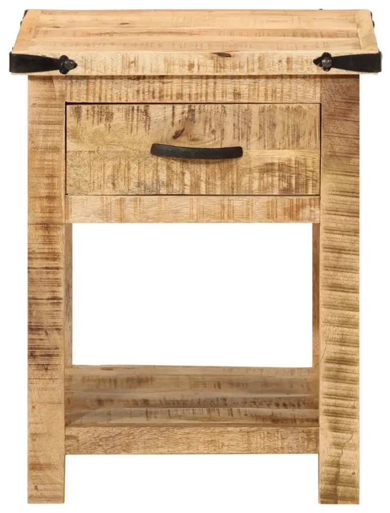 Mesa de cabeceira 40x40x50 cm madeira mangueira maciça