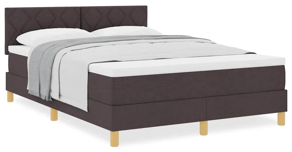 Cama Box com Colchão Castanha 140x200 cm Tecido