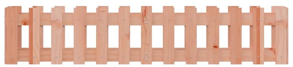 Canteiro elevado c/ design de cerca 150x30x30cm madeira douglas