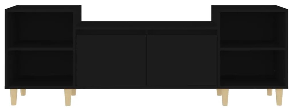 Móvel de TV 160x35x55 cm derivados de madeira preto