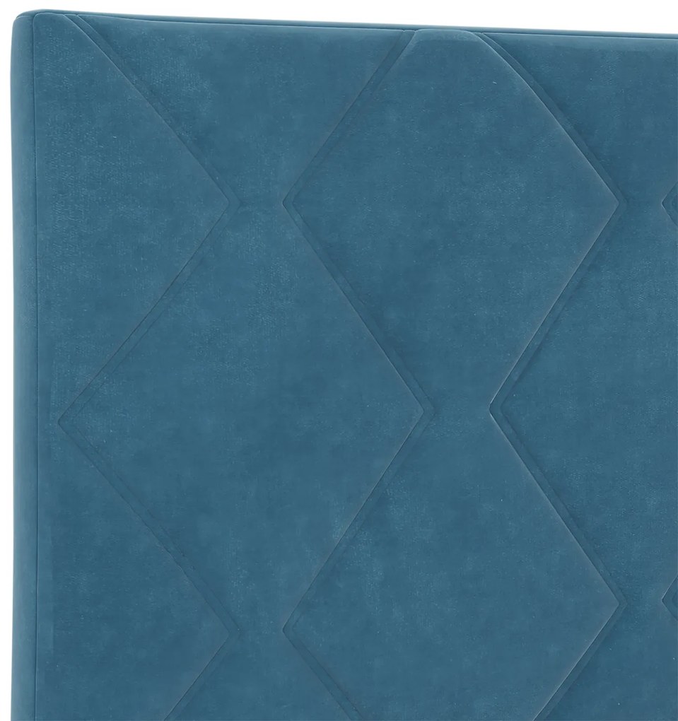 Cabeceira Design de Diamante Azul Escura 160 cm Veludo