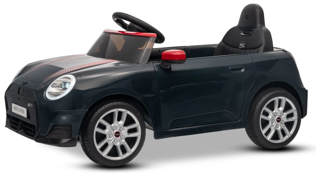 Carro elétrico para crianças 12V Mini Cooper MP3 Player com Controlo remoto, bateria de Lítio Licença Original Preto