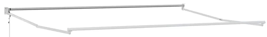 Toldo Retrátil Automático Listrado Vermelho e Branco 500x300 cm