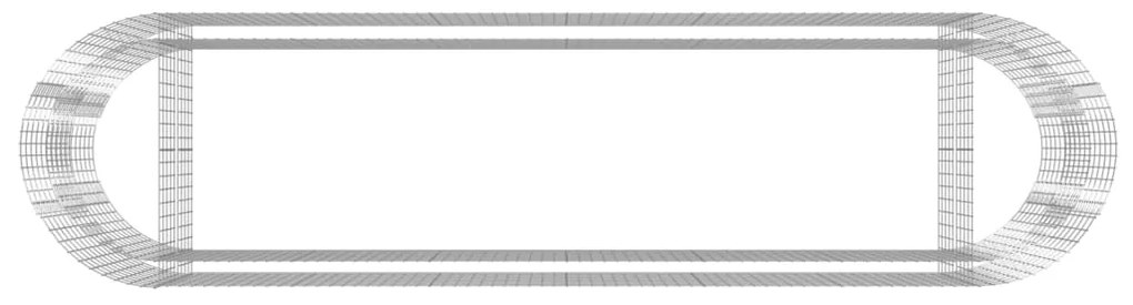 Canteiro elevado/cesto gabião 400x100x100 cm ferro galvanizado
