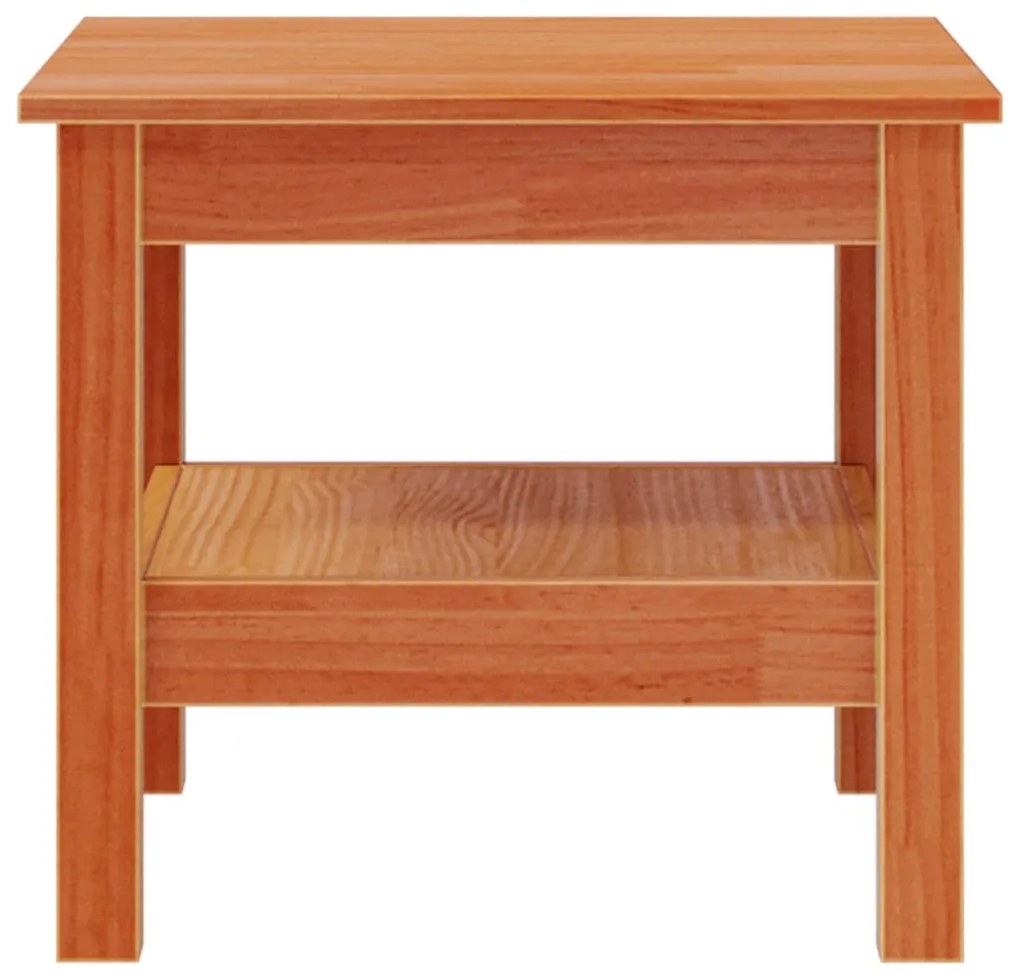 Mesa de centro 45x45x40 cm madeira pinho maciça castanho mel