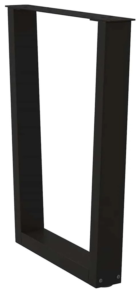 Pernas para mesa de jantar em V, 2 peças, pretas, 60x(72-73,3) cm, aço