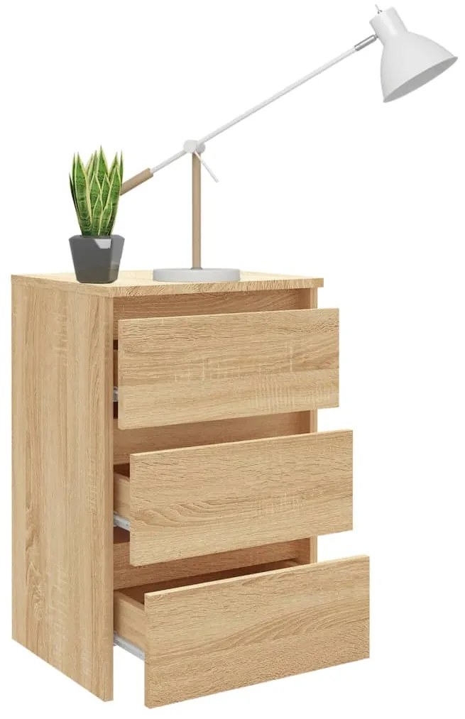 Mesa cabeceira 40x35x62,5 cm derivados madeira carvalho sonoma