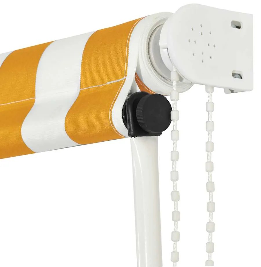 Toldo retrátil 150x150 cm amarelo e branco