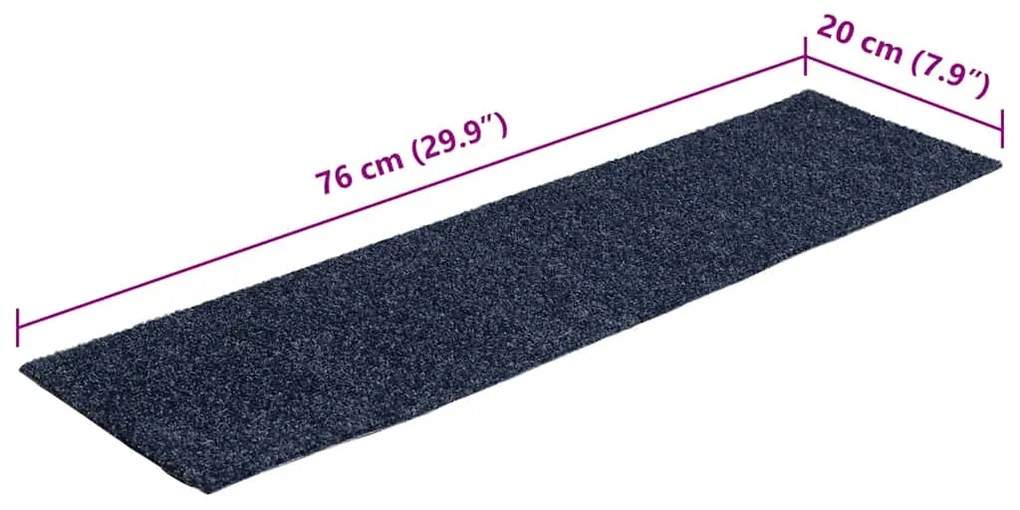 Tapetes de escada adesivos 30 pcs 76x20 cm retangular