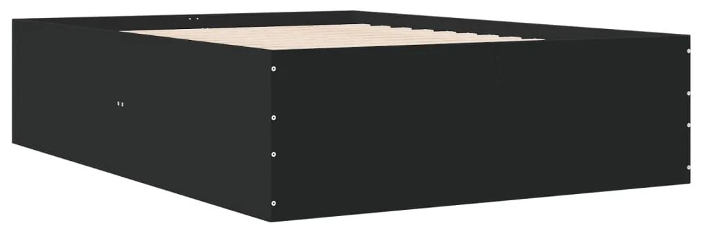 Estrutura de cama 120x190 cm derivados de madeira preto