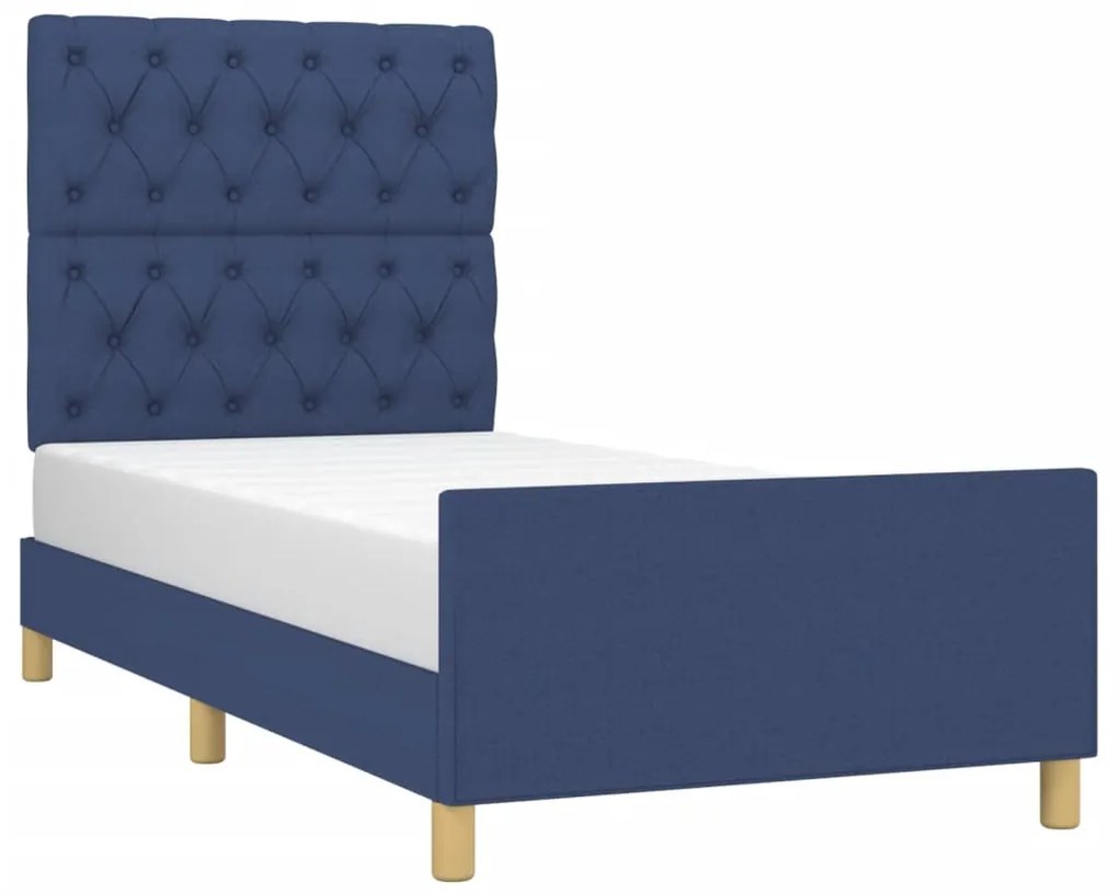 Estrutura de cama sem colchão 80x200 cm azul