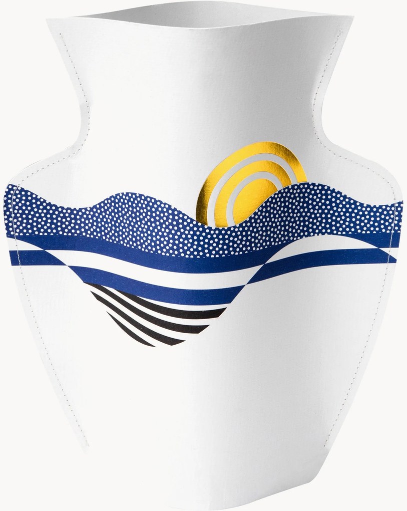 Jarra decorativa em papel artesanal Salina, Alt 29 cm