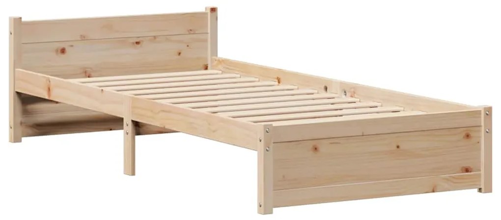 Cama sem colchão 90x190 cm madeira de pinho maciça