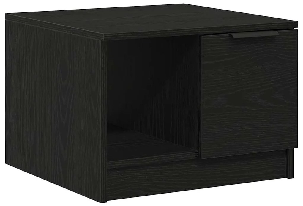Mesa de Café vidaXL Preto Carvalho 50x50x36 cm Madeira Engenharia