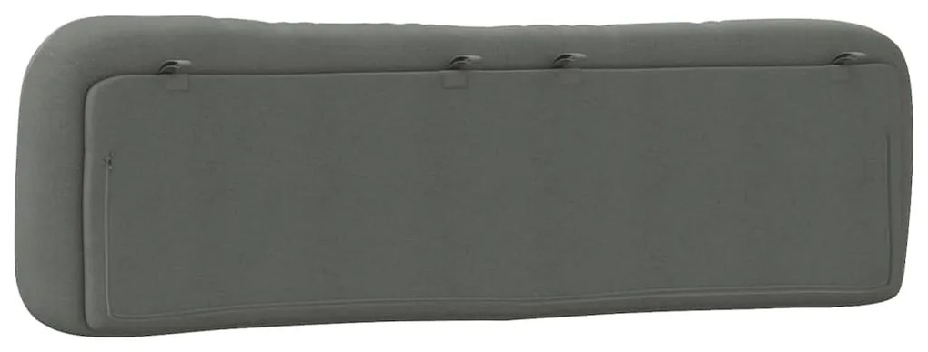 Almofadão de cabeceira 180 cm tecido cinzento-escuro
