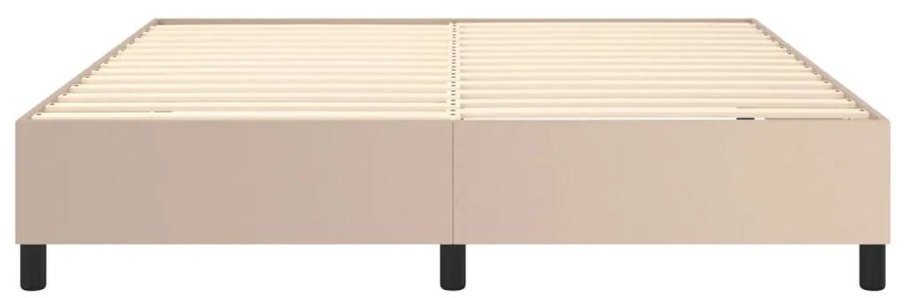 Estrutura de cama 160x200 cm couro artificial cappuccino