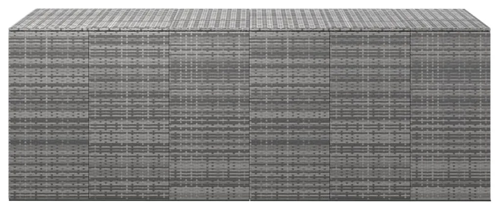 Caixa p/ almofadões de jardim 291x100,5x104 cm vime PE cinzento