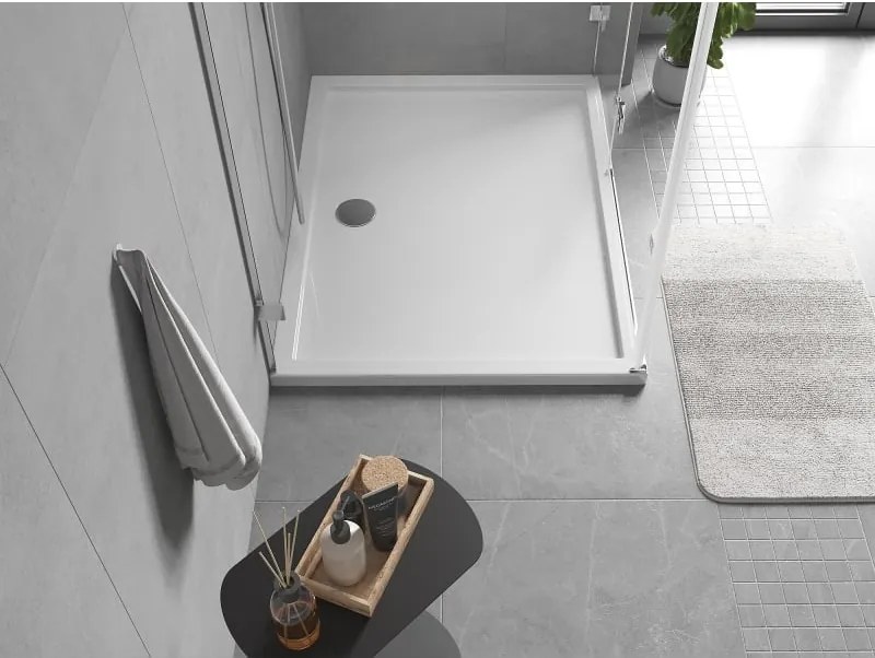 Mexen Flow base de duche retangular slim 100 x 75 cm, branco brilhante - 46R107510