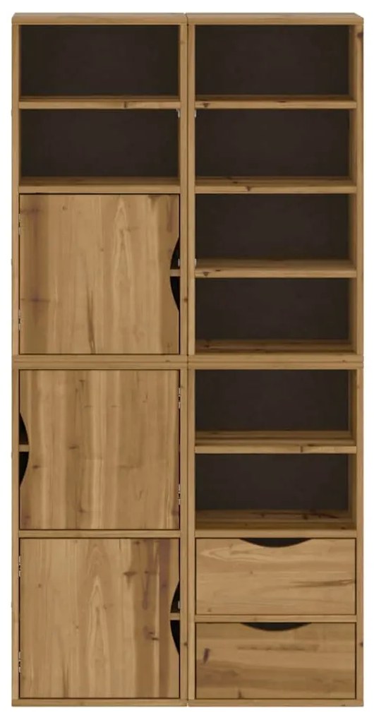 Móveis de apoio 4 pcs ODDA 40x24x79 cm pinho de madeira maciça