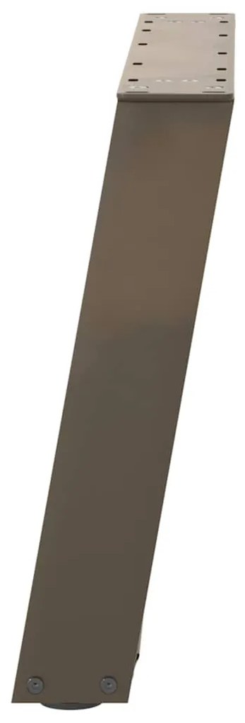 Pés para mesa de centro em formato de U, 2 peças, aço natural, 60x(42-