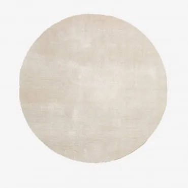 Tapete Redondo Daroca Beige Creme & Ø200 Cm - Sklum