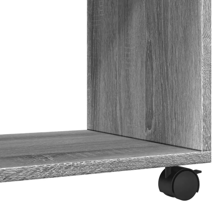 Móvel com rodas 72x33x42,5 cm derivados de madeira cinza sonoma
