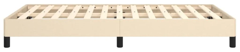 Estrutura de cama sem colchão 120x190 cm tecido creme