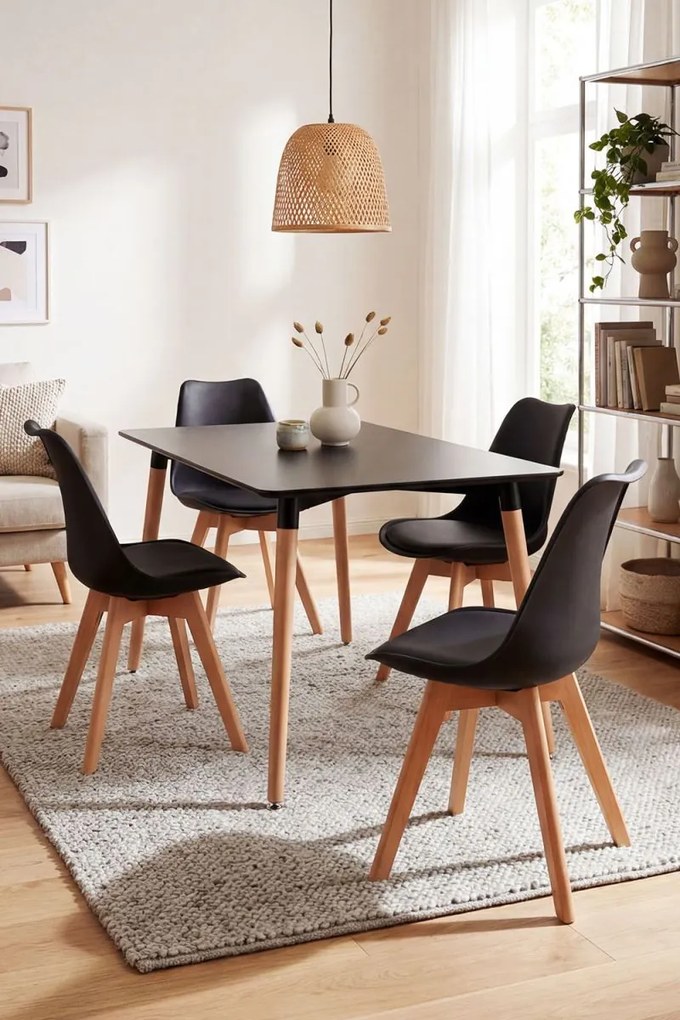 Pack 4 Cadeiras Synk Basic - Preto