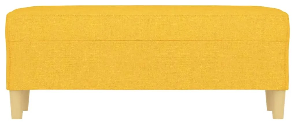Banco 100x35x41 cm tecido amarelo-claro