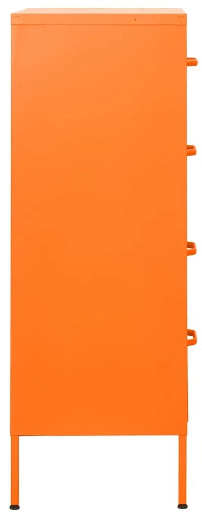 Cómoda/aparador com gavetas aço 80x35x101,5 cm laranja