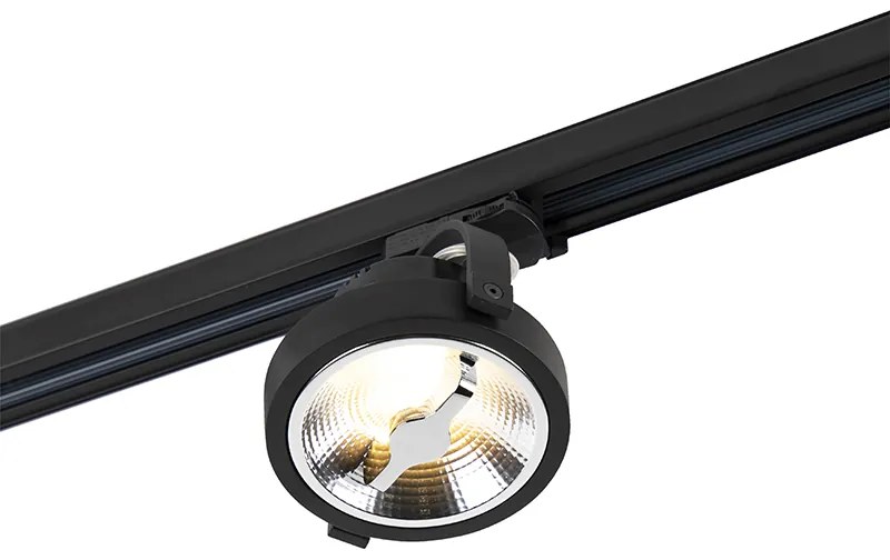 Projetores LED para calha trifásica preto 15W 2700K com AR111 - Expert