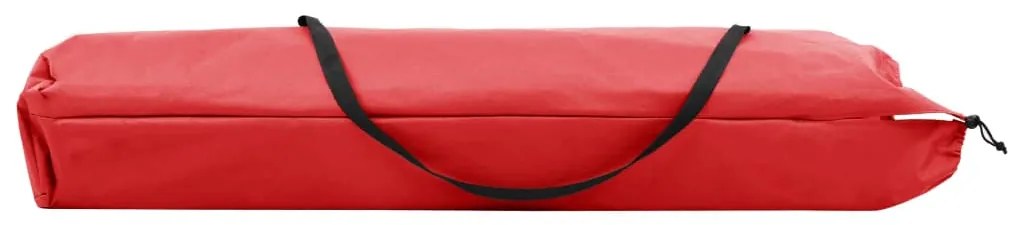 Espreguiçadeira/cama dobrável para 2 pessoas aço vermelho