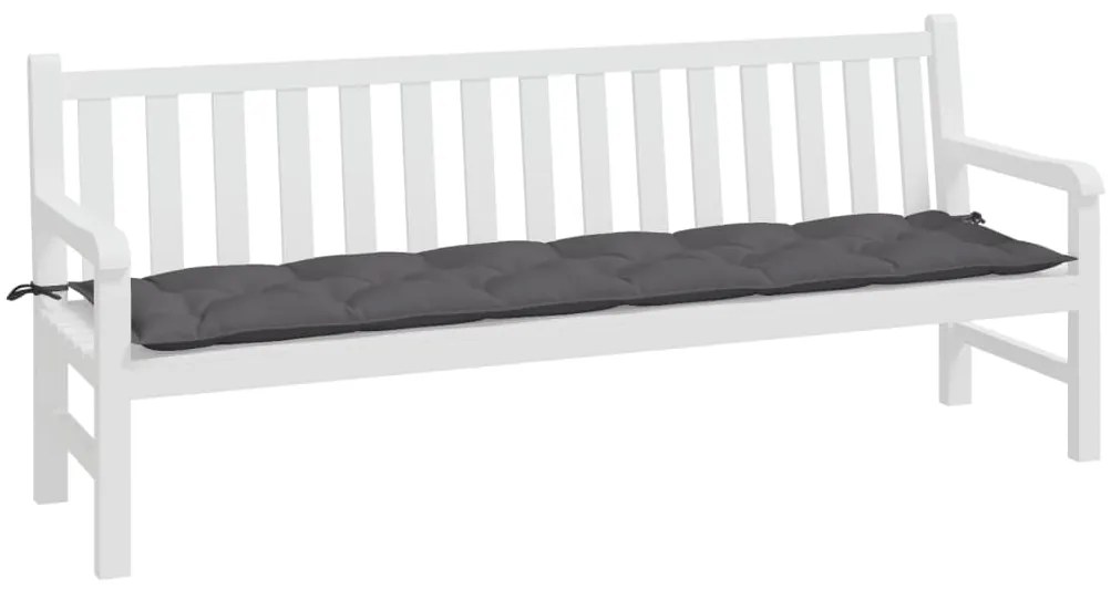 Almofadão p/ banco de jardim 200x50x7cm tecido oxford antracite