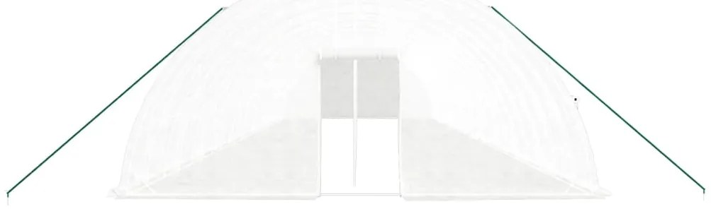 Estufa com estrutura de aço 132 m² 22x6x2,85 m branco