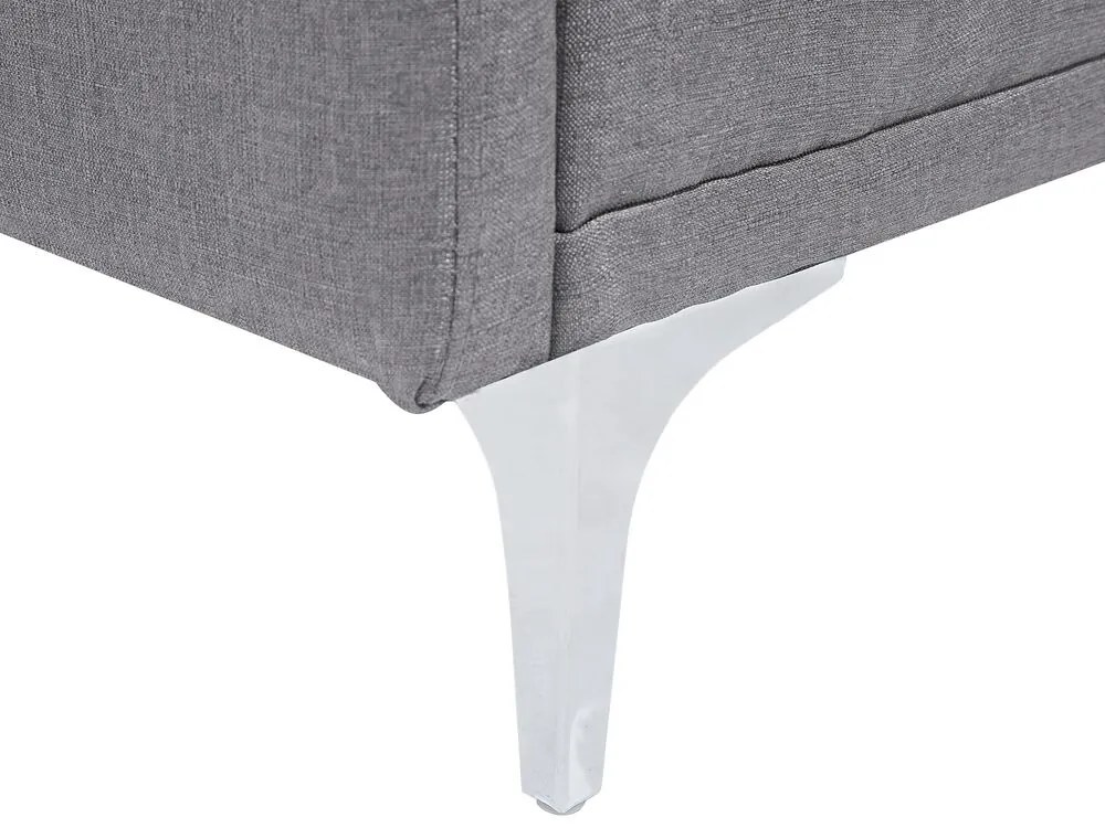 Sofá-cama de 3 lugares em tecido cinzento LUCAN Beliani