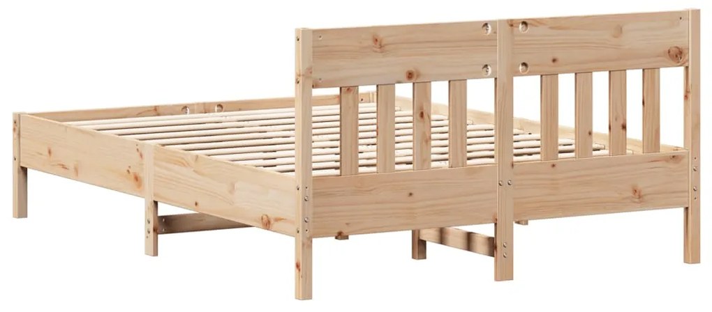 Cama sem colchão 140x190 cm madeira de pinho maciça