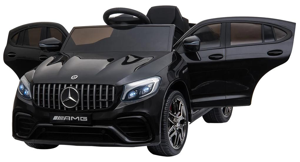 Mercedes AMG Carro elétrico para crianças de acima de 3 anos com controle remoto com música e luzes 12V Carga 30kg 115x70x55cm