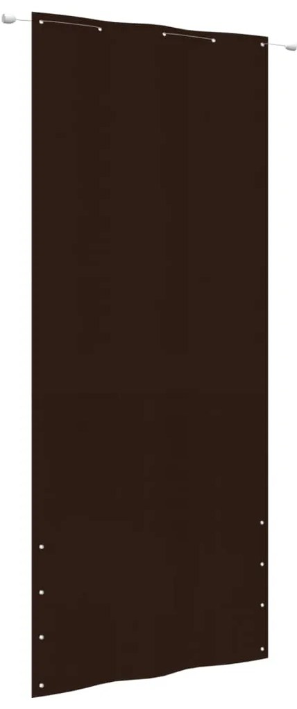 vidaXL Tela de varanda 100x240 cm tecido oxford castanho