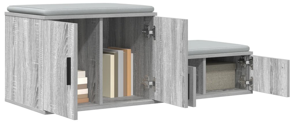 Armário de Armazenamento vidaXL Cinza Sonoma 118x41x40 cm Madeira de E