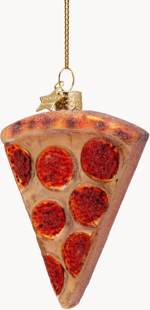 Ornamento de Natal artesanal Pizza Slice