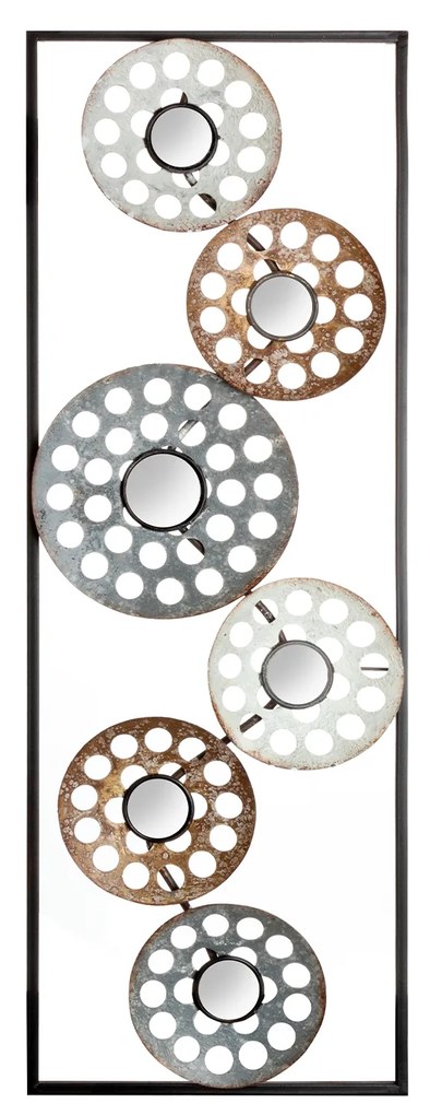 Quadro Metal Circulos 90X31cm