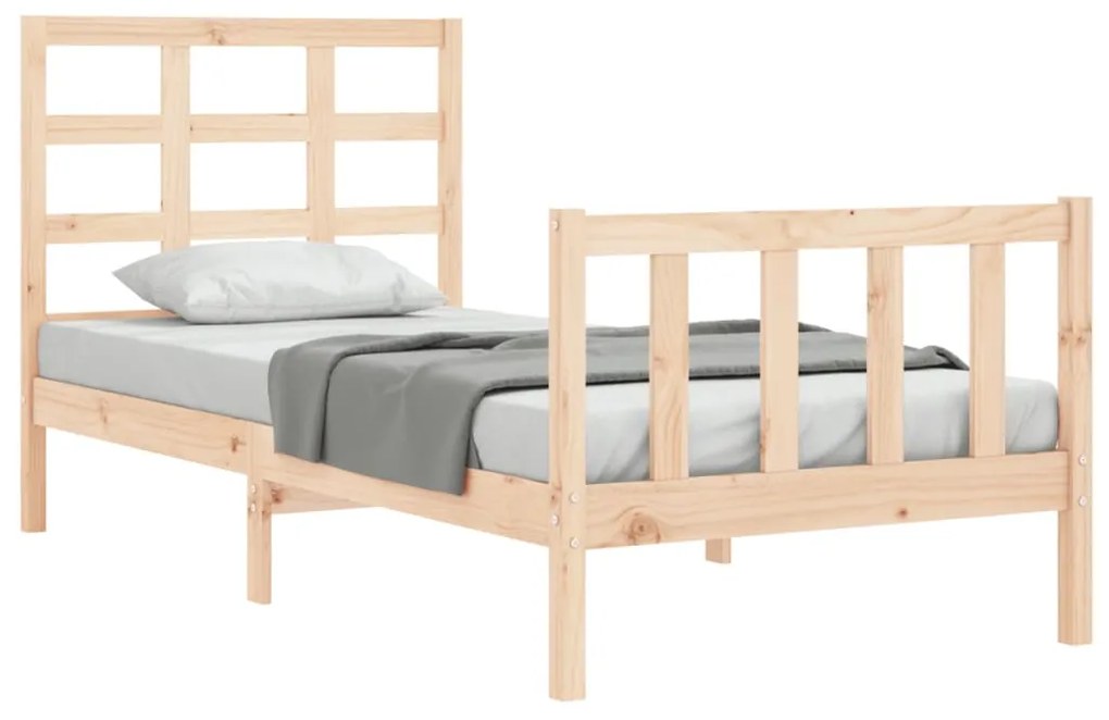 Cama sem colchão 100x200 cm madeira de pinho maciça