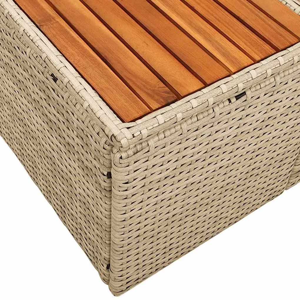 Sofá de Jardim de 2 Lugares com Almofadas Bege Vime Sintético