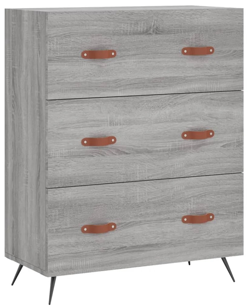 Armário alto 69,5x34x180 cm derivados de madeira sonoma cinza