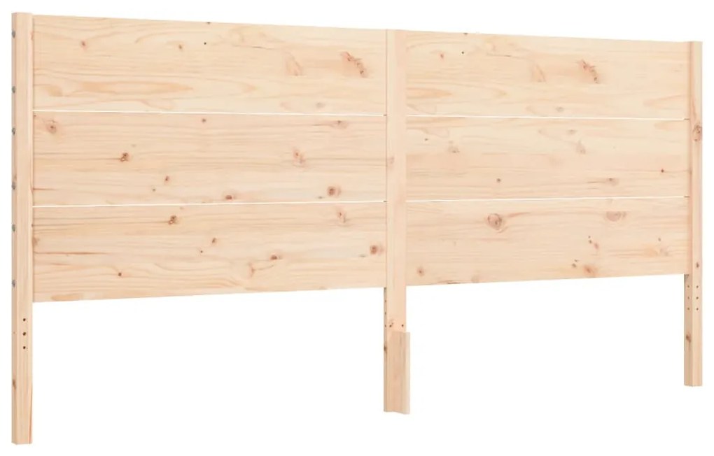 Cama sem colchão 200x200 cm madeira de pinho maciça