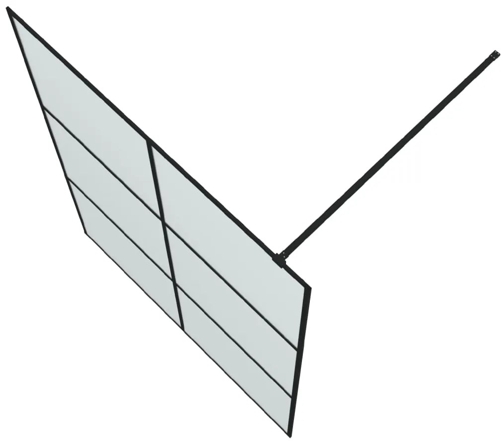 Divisória de chuveiro 140x195 cm vidro opaco ESG preto