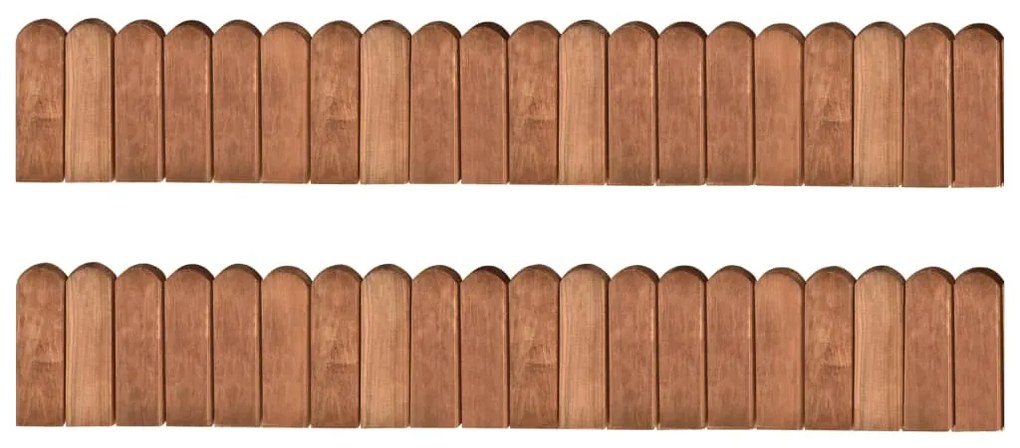 vidaXL Bordaduras em rolo 2 pcs 120 cm madeira de pinho impregnada