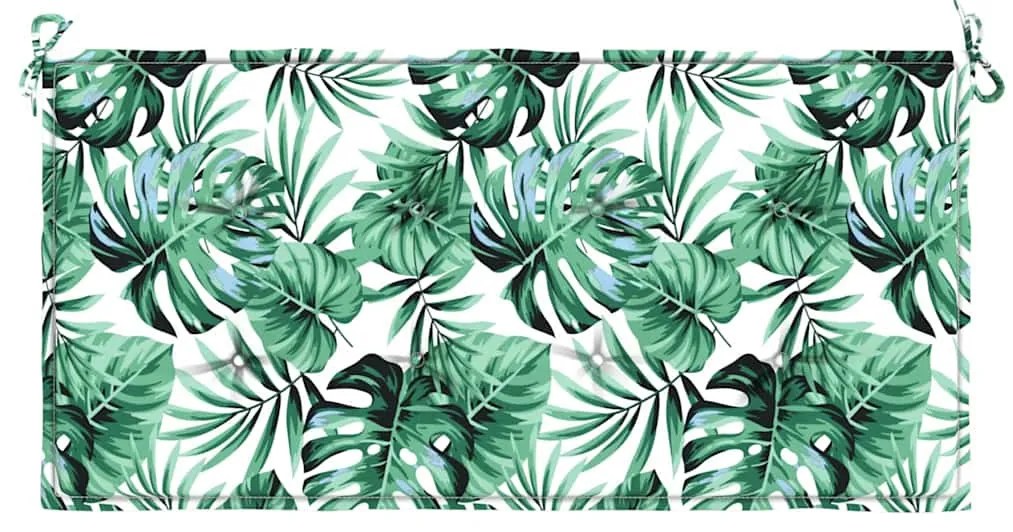 Almofadão banco jardim 120x50x4 cm tecido oxford padrão folhas