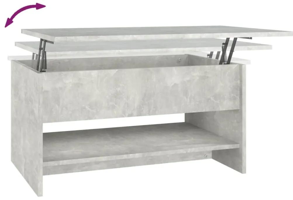 Mesa de centro 80x50x40cm derivados de madeira cinzento cimento