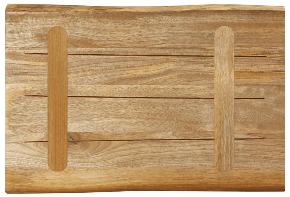 Tampo de mesa c/ borda viva 70x40x3,8cm mangueira áspera maciça